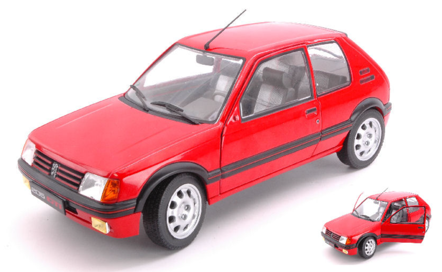 Autocollant 'Attention Moteur' Pour Peugeot 205 GTI/GT - Sticker Vinyle Noir Brillant, Résistant Aux UV