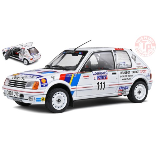 PEUGEOT 205 GTI N.111 LOMBARD RAC RALLY 1988 C.MCRAE/D.RINGER 1:18 SL1801715 SOLIDO