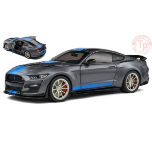 FORD SHELBY GT500 KR 2022 SILVER/BLUE STRIPES 1:18 SL1805908 SOLIDO