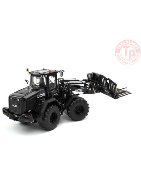 JCB 435S Agri wheel loader with grass fork Limited Black version. 1500 pieces AT3200183 AT COLLECTIONS