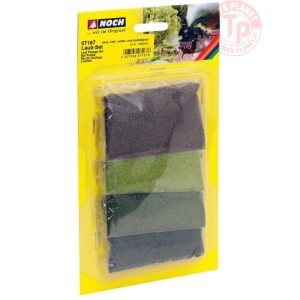 Set fogliame verde gr 50 (4 colori assortiti) NOCH 07167 NOCH