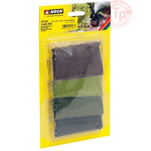 Set fogliame verde gr 50 (4 colori assortiti) NOCH 07167 NOCH