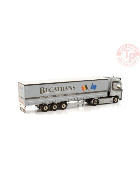 MERCEDES-BENZ ACTROS MP5 GIGA SPACE 4X2 CURTAINSIDE TRAILER - 3 AXLE BECATRANS BV WSI 01-3919 WSI MODELS MERCEDES-BENZ ACTROS MP5 GIGA SPACE 4X2 CURTAINSIDE TRAILER - 3 AXLE BECATRANS BV WSI 01-3919 WSI MODELS
