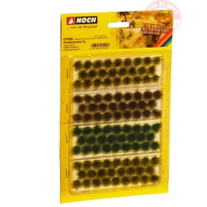 Ciuffi d'erba di quattro colori verde scuro, medio, oliva e marrone NOCH 07005 NOCH