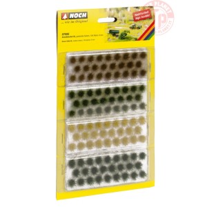 Ciuffi d'erba di quattro colori verde scuro,medio, beige e marrone NOCH 07006 NOCH