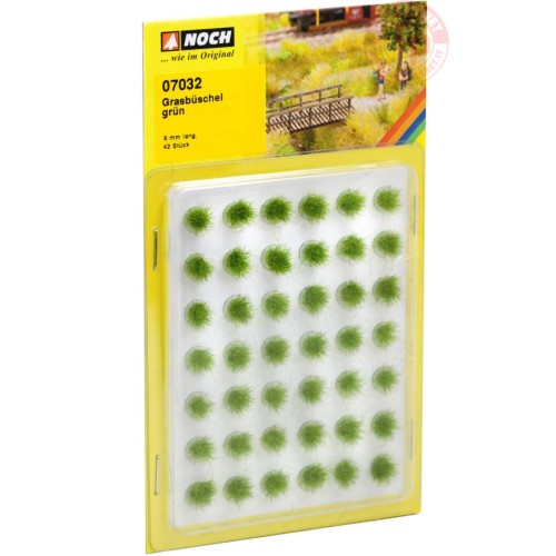 Ciuffi d'erba verde chiaro pz. 42 - altezza mm. 6 NOCH 07032 NOCH