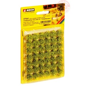 Ciuffi d'erba verde chiaro con foglie verdi pz. 42 - altezza mm 9 NOCH 07041 NOCH