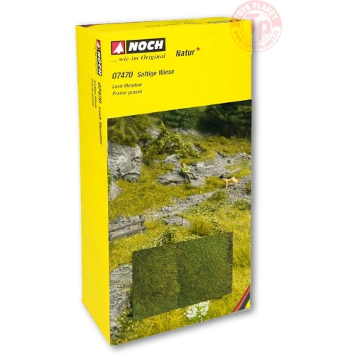 Tappeto Natur + : Prato rigoglioso verde chiaro (25 x 25 cm 2 pezzi) NOCH 07470 NOCH