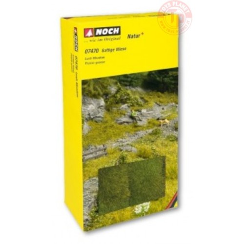 Tappeto Natur + : Prato di canne verde medio (25 x 25 cm 2 pezzi) NOCH 07471 NOCH