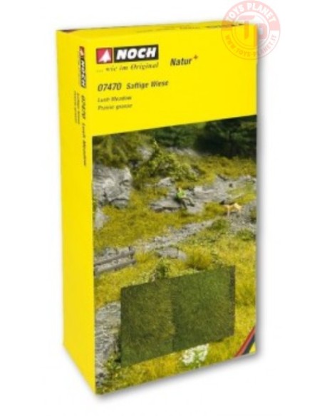 Tappeto Natur + : Prato di canne verde medio (25 x 25 cm 2 pezzi) NOCH 07471 NOCH