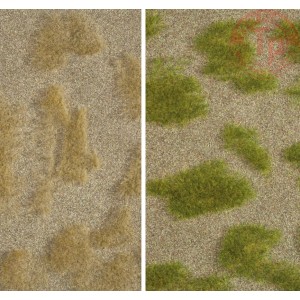 Tappeto Natur +: Prato steppa verde/beige - misure 25 x 25 cm 2 pezzi NOCH 07474 NOCH