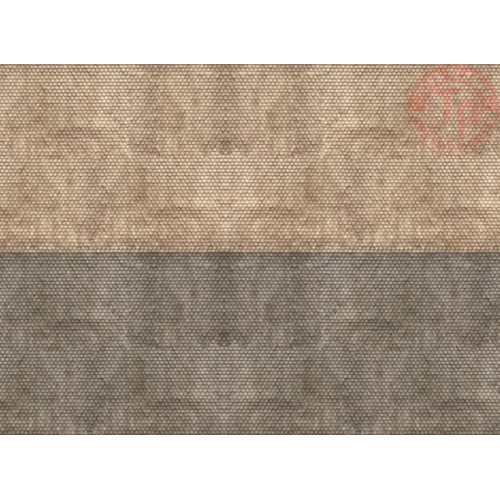 Cartoncino di tegole di cemento (misure 25 x 12,5 cm) NOCH 56971 NOCH