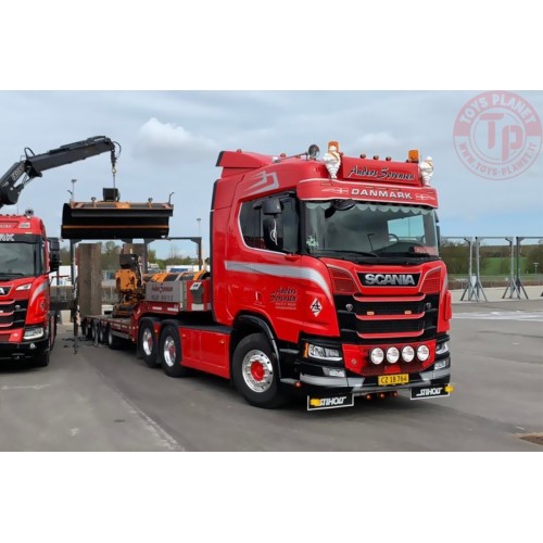 SCANIA R SERIES MIDDLE ROOF 6X4 WITH NOOTEBOOM MCOS SEMI LOW LOADER 4 AXLE WITH RAMPS ANDERS SØRENSEN IMC MODELS 32-0178 IMC ...