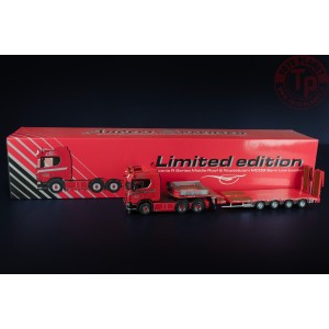SCANIA R SERIES MIDDLE ROOF 6X4 WITH NOOTEBOOM MCOS SEMI LOW LOADER 4 AXLE WITH RAMPS ANDERS SØRENSEN IMC MODELS 32-0178 IMC ...