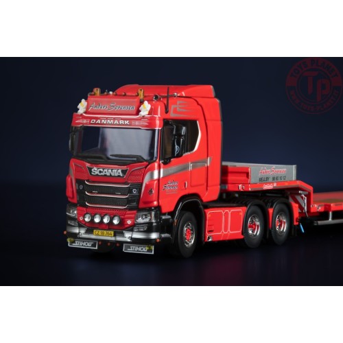 SCANIA R SERIES MIDDLE ROOF 6X4 WITH NOOTEBOOM MCOS SEMI LOW LOADER 4 AXLE WITH RAMPS ANDERS SØRENSEN IMC MODELS 32-0178 IMC ...