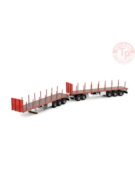 Australian double flatbed RED TEKNO 82402 TEKNO