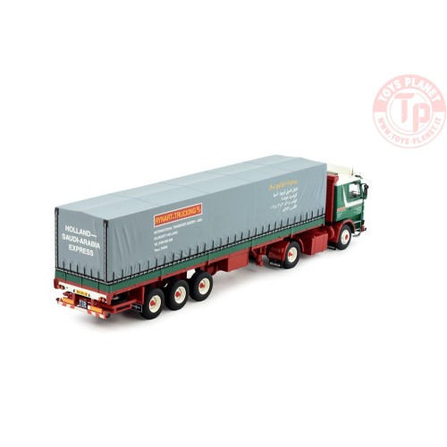 Scania 2-serie 142 met 3-assige huifoplegger Rynart TEKNO 77058 TEKNO