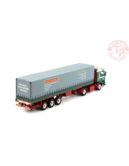 Scania 2-serie 142 met 3-assige huifoplegger Rynart TEKNO 77058 TEKNO Scania 2-serie 142 met 3-assige huifoplegger Rynart TEKNO 77058 TEKNO