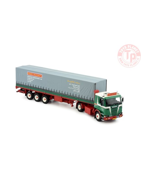 Scania 2-serie 142 met 3-assige huifoplegger Rynart TEKNO 77058 TEKNO Scania 2-serie 142 met 3-assige huifoplegger Rynart TEKNO 77058 TEKNO