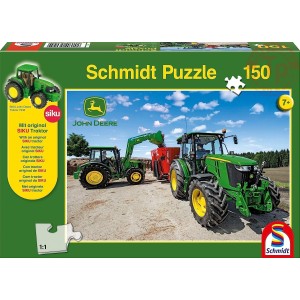 PUZZLE 150 TRATTORE JOHN DEERE C. MACCHINA SIKU SCHMIDT 56045 Schmidt