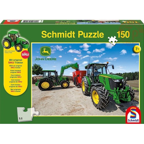PUZZLE 150 TRATTORE JOHN DEERE C. MACCHINA SIKU SCHMIDT 56045 Schmidt