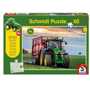 PUZZLE 60 PEZZI TRATTORE JOHN DEERE E RIMORCHIO KRAMPE SCHMIDT 56043 SCHMIDT