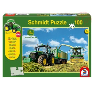 Puzzle Trattore - Con un veicolo Siku in omaggio 100 pezzi SCHMIDT 56044 SCHMIDT