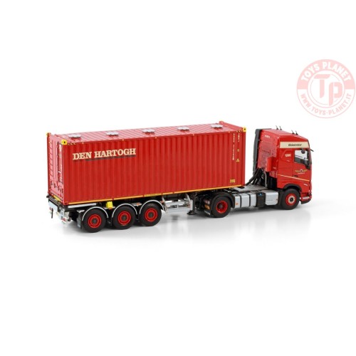 VOLVO FH5 GLOBETROTTER 4X2 CONTAINER TRAILER - 3 AXLE + 30 FT BULK CONTAINER DEN HARTOGH LOGISTICS WSI 01-3984 WSI MODELS