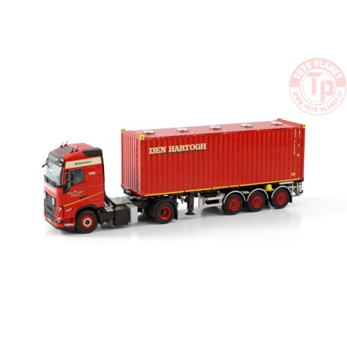 VOLVO FH5 GLOBETROTTER 4X2 CONTAINER TRAILER - 3 AXLE + 30 FT BULK CONTAINER DEN HARTOGH LOGISTICS WSI 01-3984 WSI MODELS