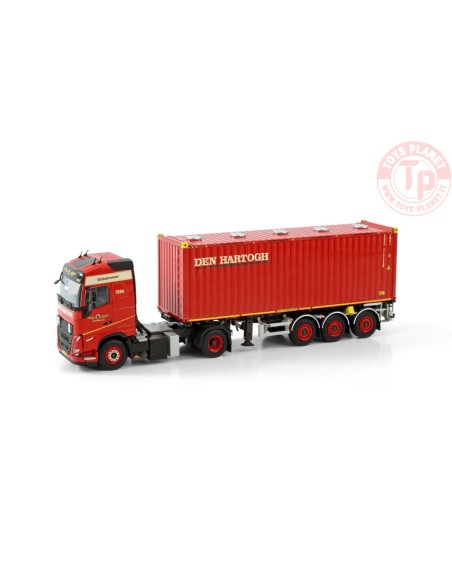 VOLVO FH5 GLOBETROTTER 4X2 CONTAINER TRAILER - 3 AXLE + 30 FT BULK CONTAINER DEN HARTOGH LOGISTICS WSI 01-3984 WSI MODELS