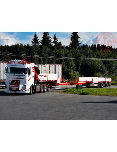 VOLVO FH4 SLEEPERCAB 6X2 SEMI LOW LOADER - 3 AXLE WITH PALFINGER PK 78002 SH + JIB - BØSTRAND WSI 01-3809 WSI MODELS VOLVO FH4 SLEEPERCAB 6X2 SEMI LOW LOADER - 3 AXLE WITH PALFINGER PK 78002 SH + JIB - BØSTRAND WSI 01-3809 WSI MODELS