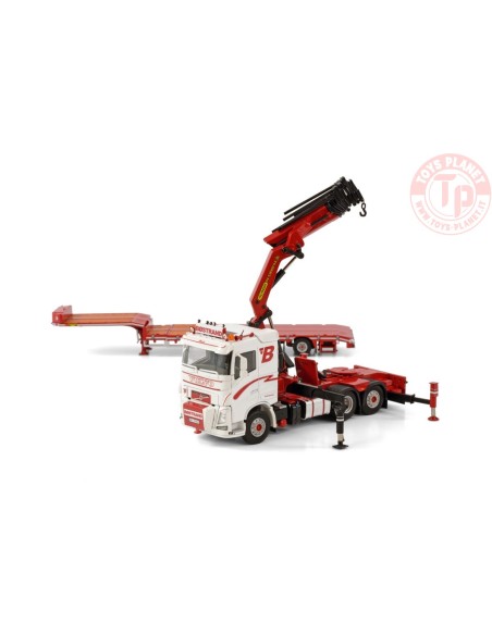 VOLVO FH4 SLEEPERCAB 6X2 SEMI LOW LOADER - 3 AXLE WITH PALFINGER PK 78002 SH + JIB - BØSTRAND WSI 01-3809 WSI MODELS VOLVO FH4 SLEEPERCAB 6X2 SEMI LOW LOADER - 3 AXLE WITH PALFINGER PK 78002 SH + JIB - BØSTRAND WSI 01-3809 WSI MODELS
