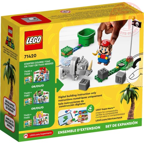 Pack di espansione Rambi il rinoceronte LEGO SUPER MARIO 71420 LEGO