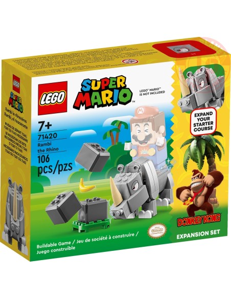 Pack di espansione Rambi il rinoceronte LEGO SUPER MARIO 71420 LEGO
