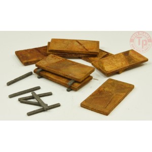 Carico arrugginito di lastre di metallo - 10 pezzi 1:45/1:50 JUWEELA 24222 JUWEELA