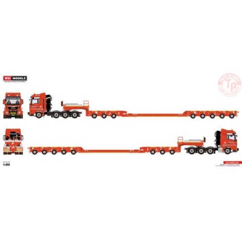 MAN TGX XXL 8X4 INTER COMBI SCHEUERLE SET FAGIOLI WSI MODELS 01-3939 WSI MODELS