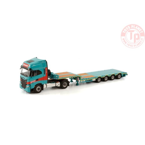 IVECO S-WAY HIGH 4X2 SEMI LOW LOADER - 4 AXLE - GRUBER WSI 01-3909 WSI MODELS