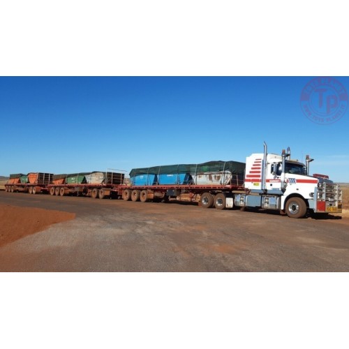 TRIPLE ROAD TRAIN TRAILER - 3 AXLE + DOLLY SET - 2 AXLE MAMMOET DRAKE 410305 DRAKE