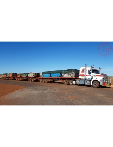 TRIPLE ROAD TRAIN TRAILER - 3 AXLE + DOLLY SET - 2 AXLE MAMMOET DRAKE 410305 DRAKE