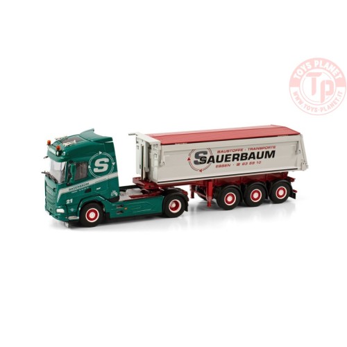 DAF XF 4X2 TIPPER TRAILER - 3 AXLE SAUERBAUM WSI 01-3933 WSI MODELS