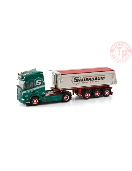 DAF XF 4X2 TIPPER TRAILER - 3 AXLE SAUERBAUM WSI 01-3933 WSI MODELS