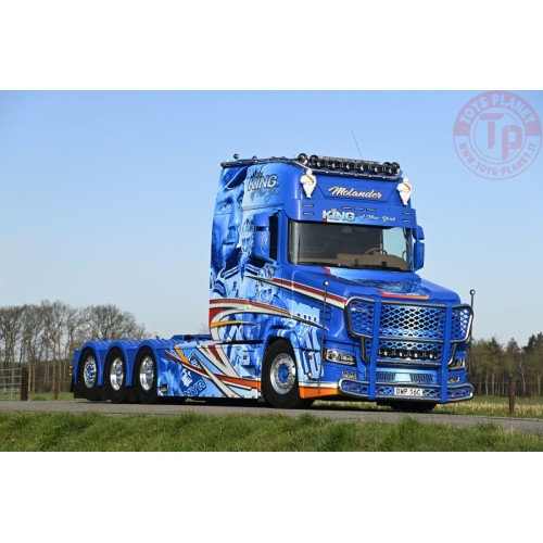 VLASTUIN TORPEDO 8X4 RIGED TRUCK WITH HOOKLIFT SYSTEM + HOOKLIFT CONTAINER ASPHALT MOLANDER WSI 01-3868 WSI MODELS