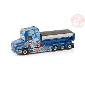 VLASTUIN TORPEDO 8X4 RIGED TRUCK WITH HOOKLIFT SYSTEM + HOOKLIFT CONTAINER ASPHALT MOLANDER WSI 01-3868 WSI MODELS