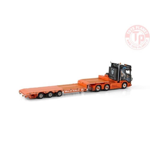 SCANIA R NORMAL CR20N 6X4 SEMI LOWLOADER - 3 AXLEELEMENT OG SPESIALTRANSPORT WSI 01-3903 WSI MODELS