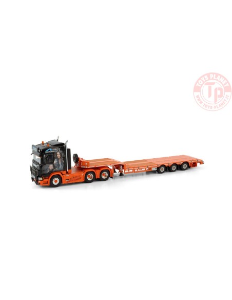 SCANIA R NORMAL CR20N 6X4 SEMI LOWLOADER - 3 AXLEELEMENT OG SPESIALTRANSPORT WSI 01-3903 WSI MODELS
