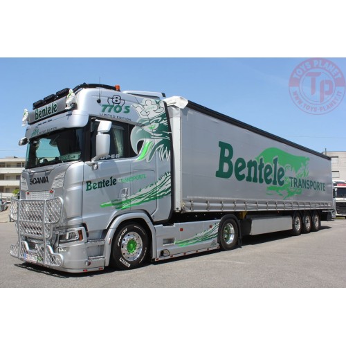 SCANIA S HIGHLINE CS20H 4X2 CURTAINSIDE TRAILER - 3 AXLE - BENTELE WSI 01-3914 WSI MODELS