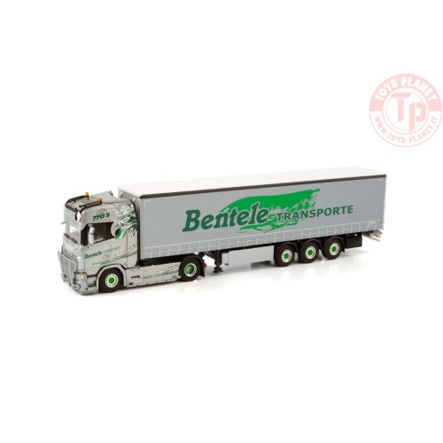 SCANIA S HIGHLINE CS20H 4X2 CURTAINSIDE TRAILER - 3 AXLE - BENTELE WSI 01-3914 WSI MODELS