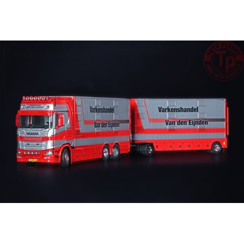 SCANIA S HIGH ROOF WITH LIVESTOCK TRAILER VAN DEN EIJNDEN IMC MODELS 32-0193 IMC MODELS