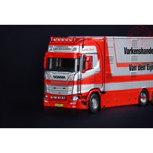 SCANIA S HIGH ROOF WITH LIVESTOCK TRAILER VAN DEN EIJNDEN IMC MODELS 32-0193 IMC MODELS