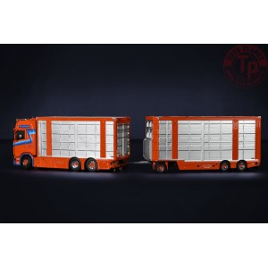 SCANIA S HIGH ROOF WITH LIVESTOCK TRAILER RINUS VAN BEERS IMC MODELS 32-0197 IMC MODELS